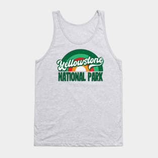 Yellowstone National Park in green with Rainbow Tank Top